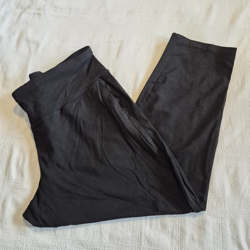 Habitat women's size XL Straight Leg Easy Travel Pant in Black - 55960-BLK Crop